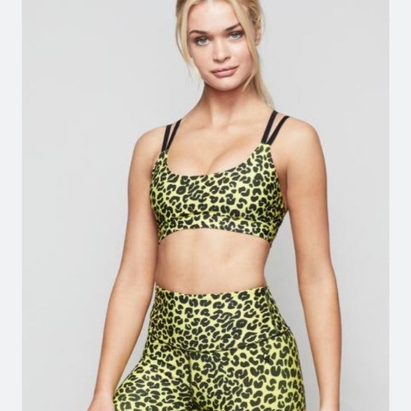 Good American Sunbeam Leopard Sports Bra Sz 0 (XS) NWT - Picture 3 of 11